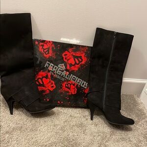 Fergalicious Black Heeled Boots Timeless Style